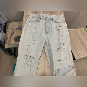 Aeropostale Light Wash Distressed Boyfriend Jeans